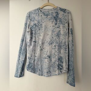 lululemon athletica Blue Tie-Dye Long Sleeve Tee